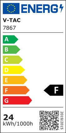 V-Tac 24W LED indbygningspanel - Ø28 cm hul, Ø29,6 cm mål, 230V input, 2640lm, RA80