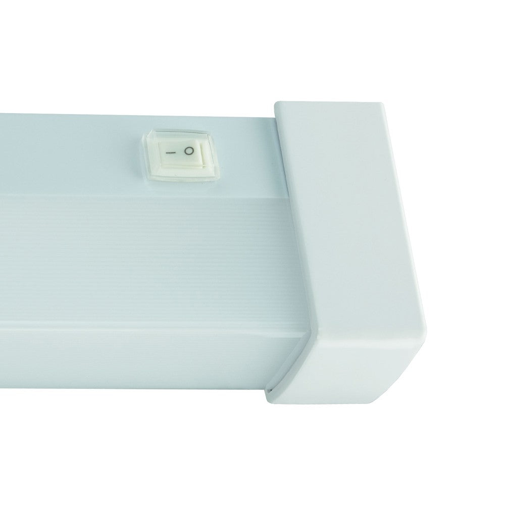 Aquatica 15W LED Væglampe - Varm Hvid 230V IP44 596x46x63 Hvid Firkantet Design med Switch