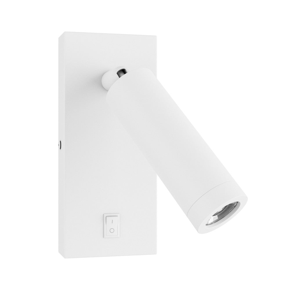Madara Slim væglampe uden lyskilde - Hvid, 230V, IP20, 38x95, Base140x60x25