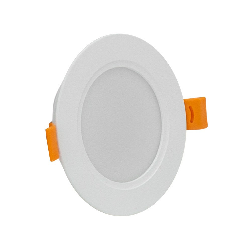 Dure Downlight 5W E27 - 3, Varm hvid, 230V, 110°, IP54, IK06, 95x31, Hvid rund, Integreret driver