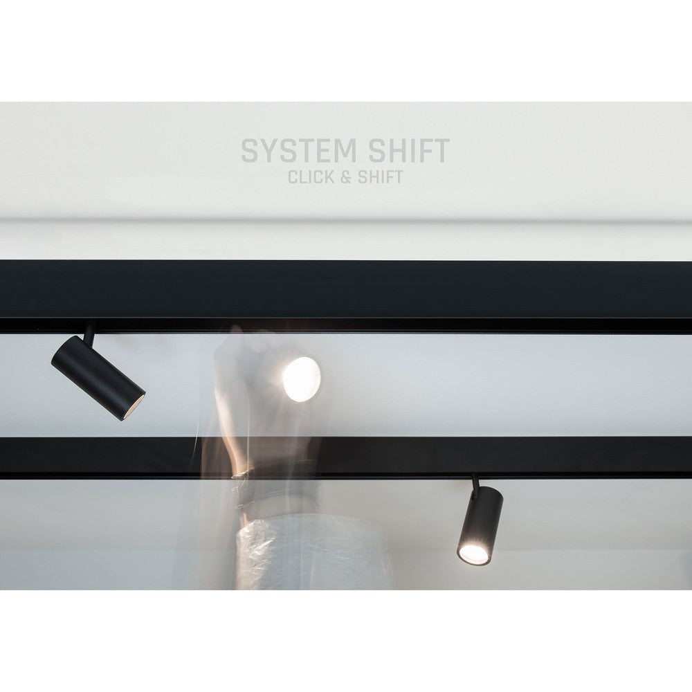 System Shift Smart-Spot S Skinne Lys Ø35x142x106mm 6W 24° Sort CCT/Dim