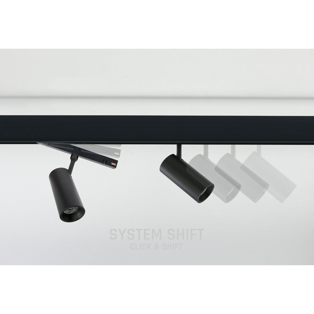 System Shift Smart-Spot S Skinne Lys Ø35x142x106mm 6W 24° Sort CCT/Dim