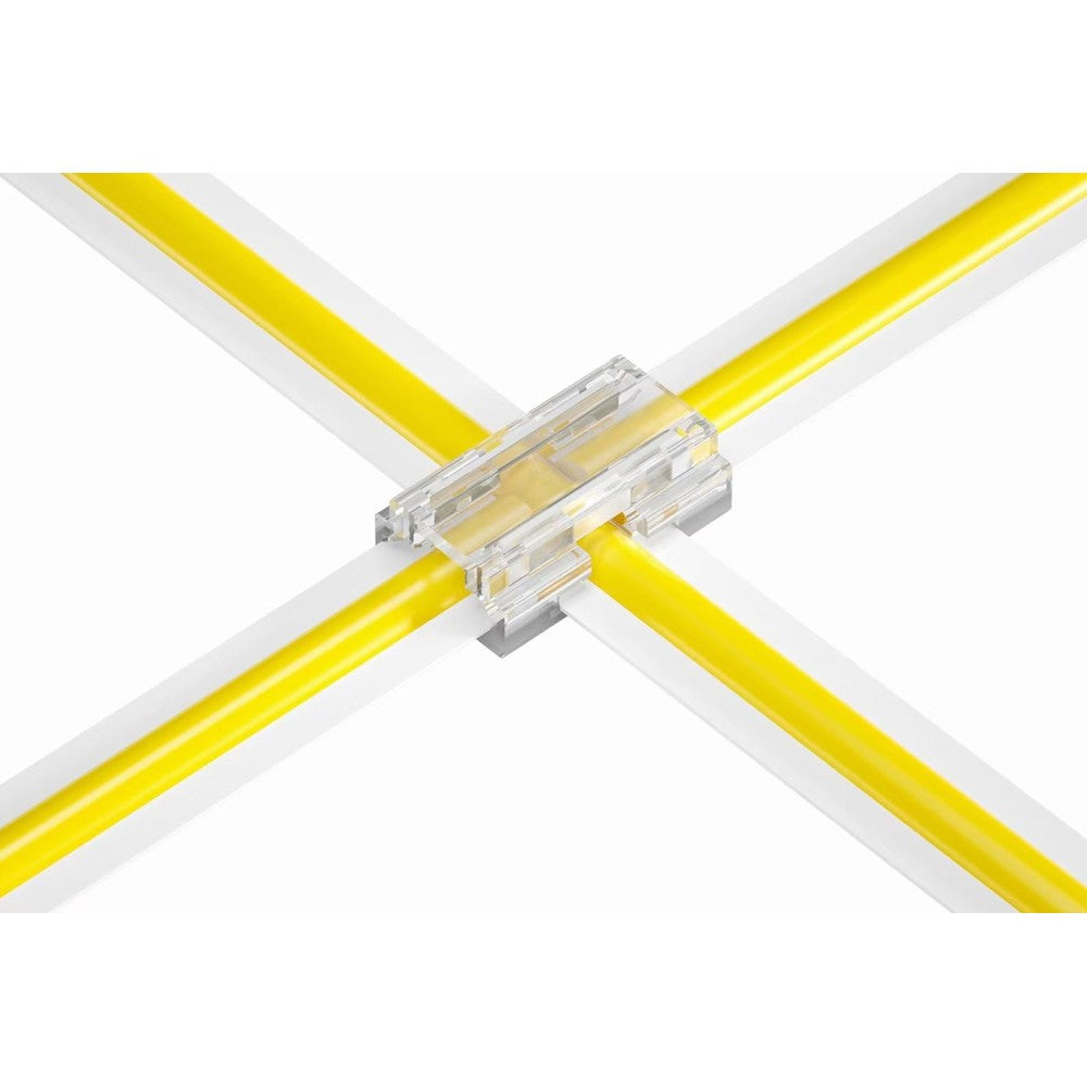 LED strip samler med 8 i 1 COB dioder - 10mm bredde, enkeltfarvet design, IP20 klassificeret, kompatibel med 5V-24V
