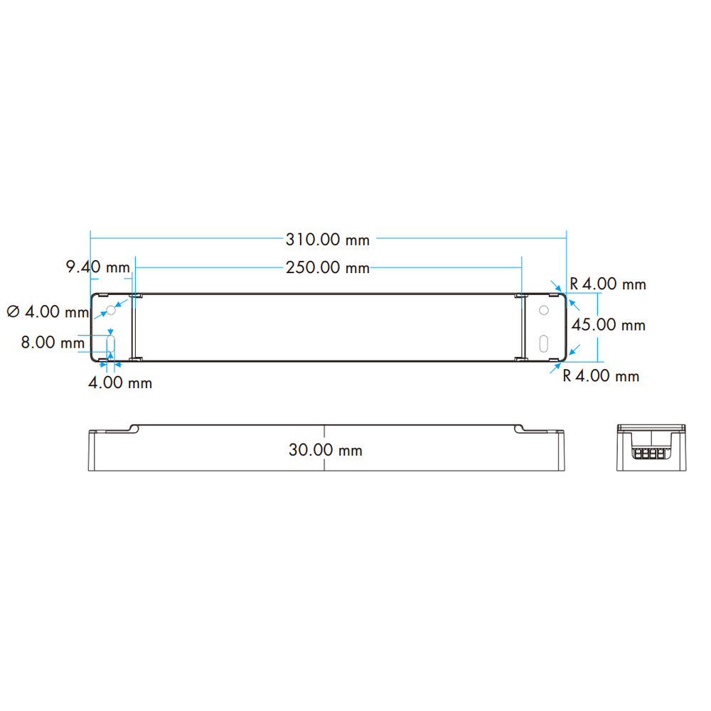 LEDlife rWave 150W dæmpbar strømforsyning - 24V DC, 6,25A, RF, push-dæmp