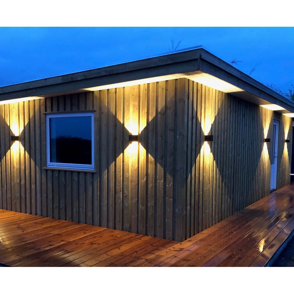 V-Tac 5W LED hvid væglampe - Firkantet, justerbar spredning, IP65 udendørs, 230V, inkl. lyskilde