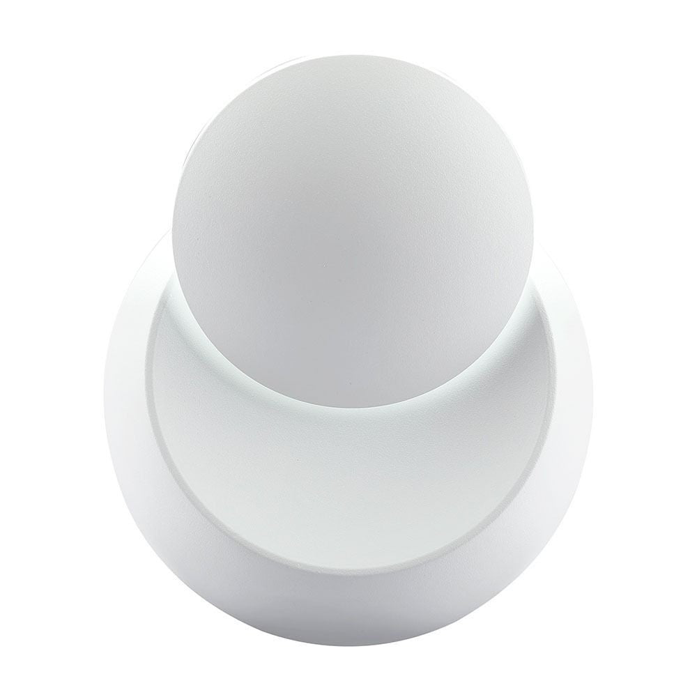 V-Tac 5W LED hvid væglampe - Rund, roterbar, IP20 indendørs, 230V, inkl. lyskilde