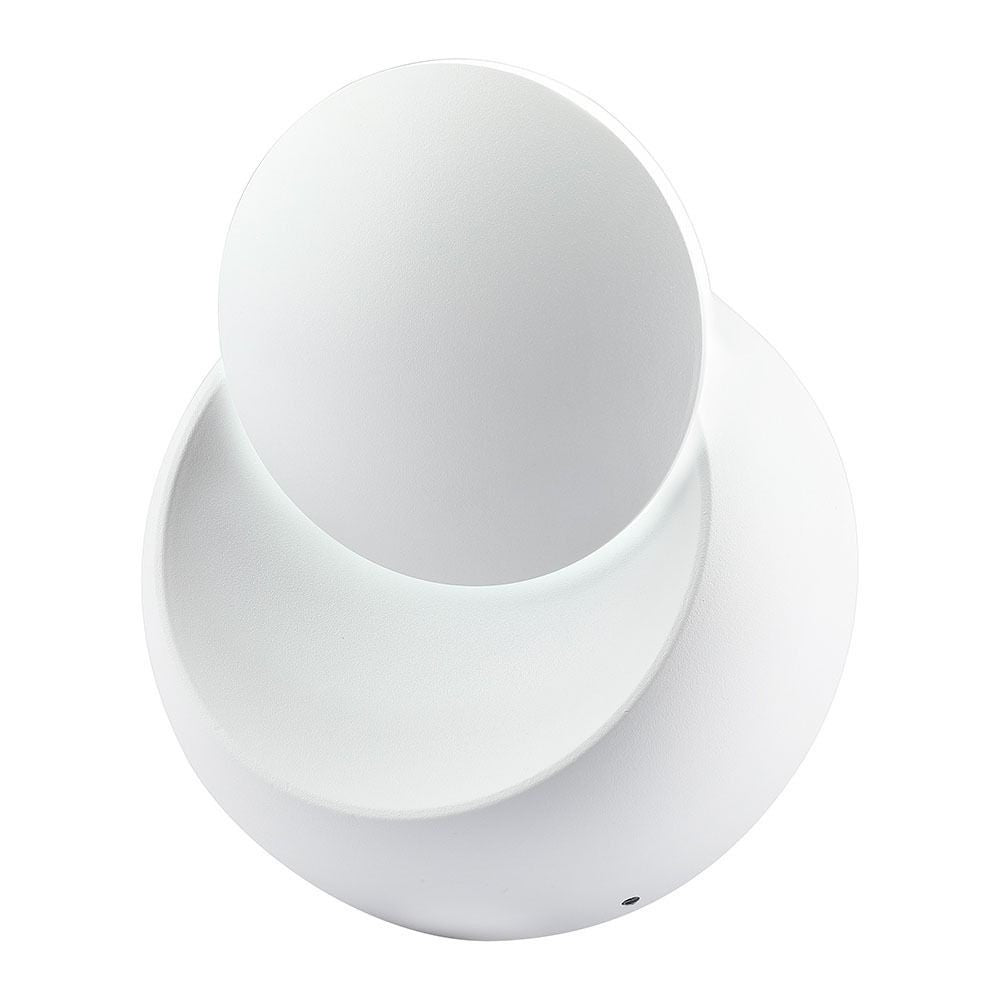 V-Tac 5W LED hvid væglampe - Rund, roterbar, IP20 indendørs, 230V, inkl. lyskilde