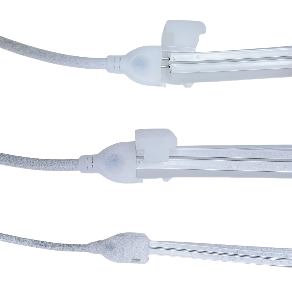 Kold Hvid 8x16 CLIP-ON Neon Flex LED Strip - 8W pr. meter, IP67, 24V