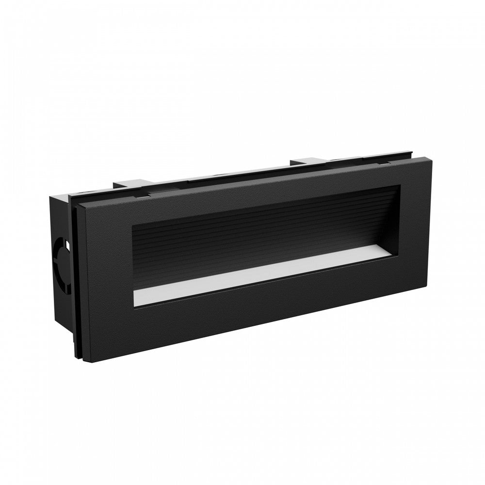 Asymmetrisk 6W Sort Nedsænket Facade Lampe - CCT 230V IP54 230x84x52mm RA80 250lm