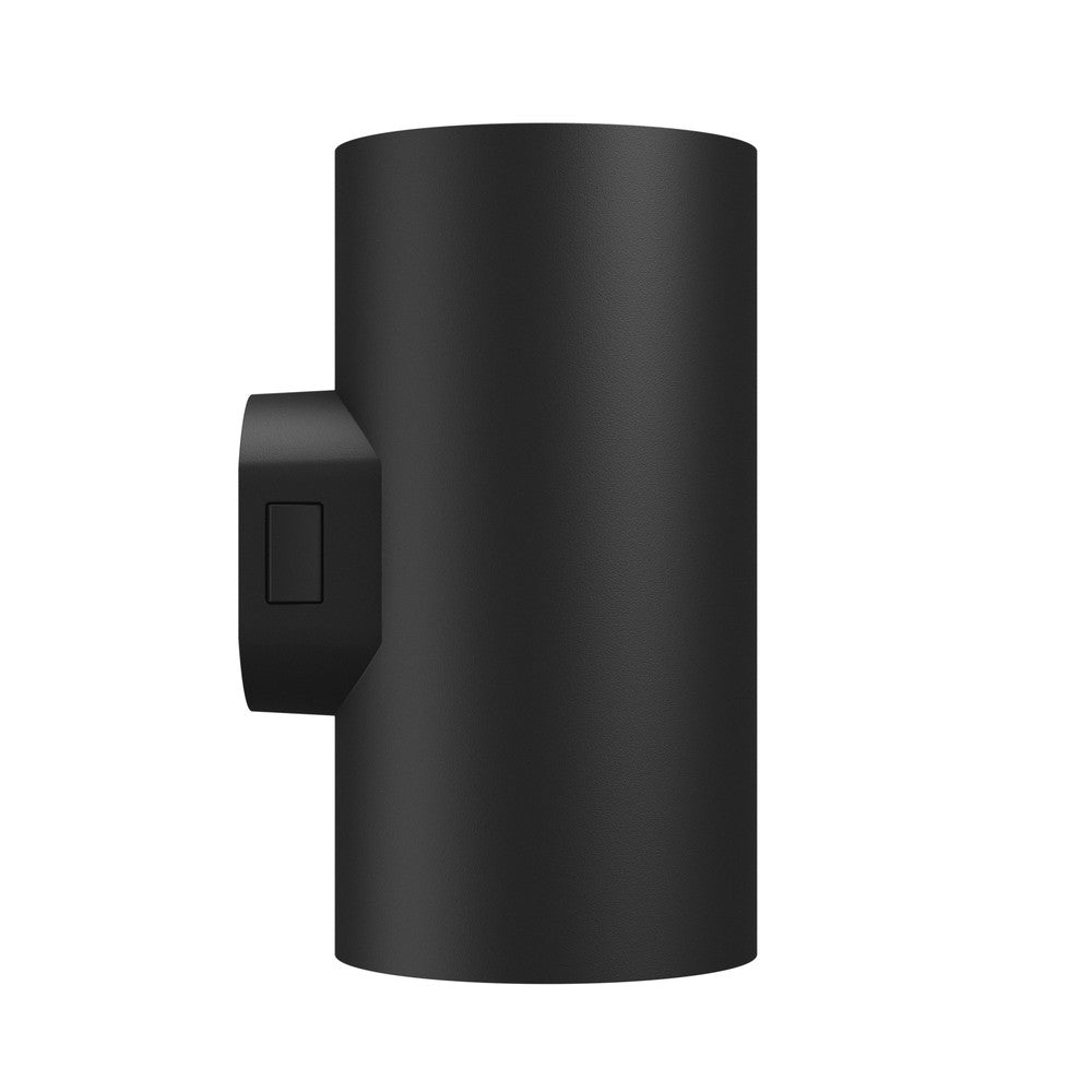 Torre 18W Sort Rund Facadelampe - 230V, IP54, 1400lm, RA80, 99x78x162mm