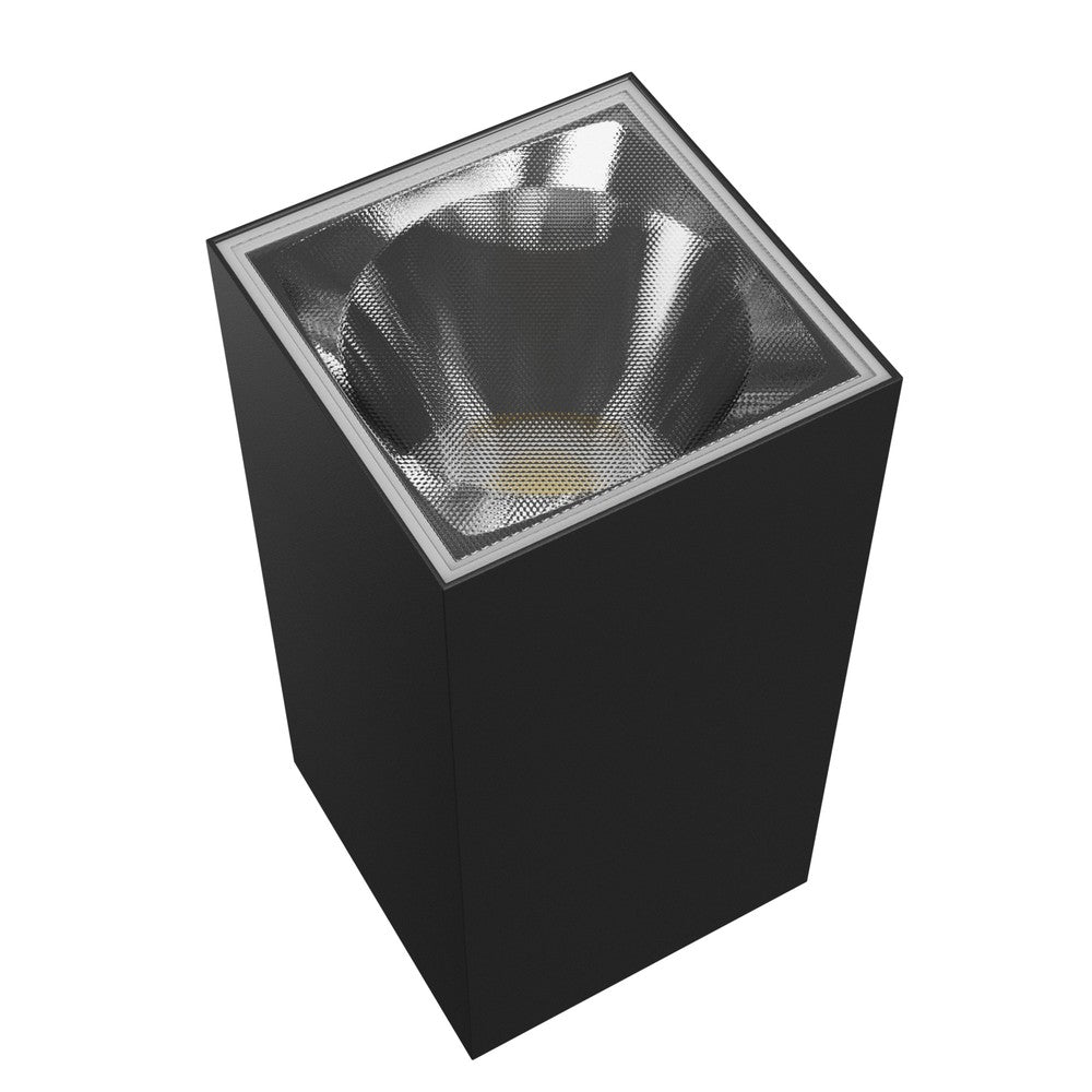 Sort firkantet facadelampe TORRE 18W CCT 230V IP54 med 1400lm (99x78x162mm)