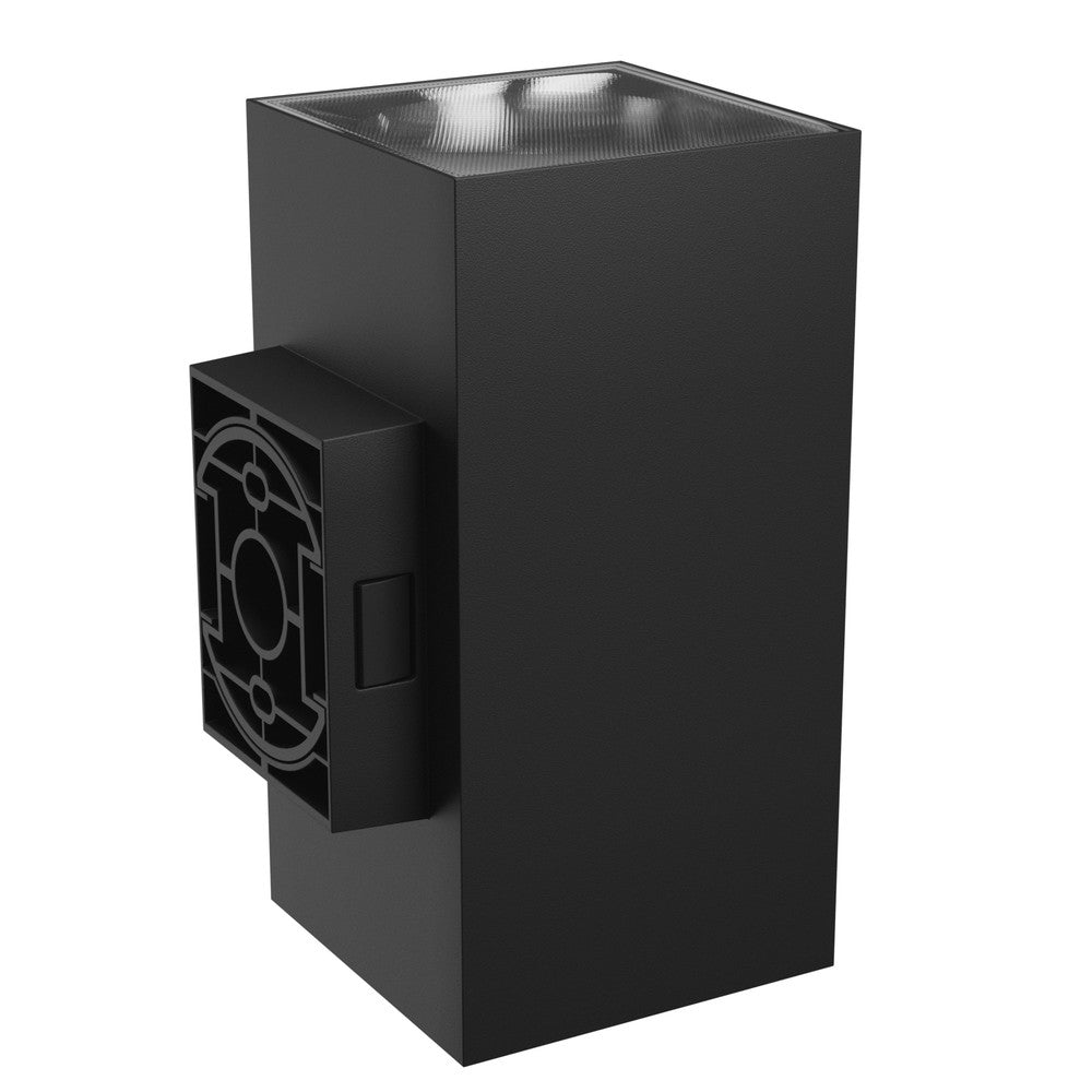 Sort firkantet facadelampe TORRE 18W CCT 230V IP54 med 1400lm (99x78x162mm)