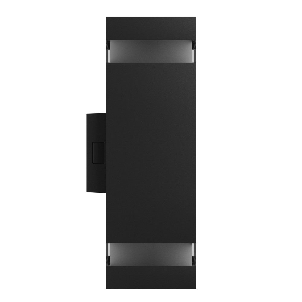 Sort firkantet facadelampe - TORRE RING 18W, CCT 230V, IP54, 99x78x240mm, 1400lm, RA80.