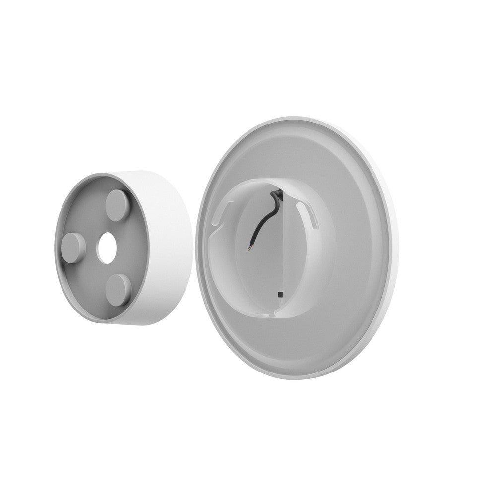 Rundt facadelys Piatta 12W hvid IP44 230V 180x47mm med 1000lm og RA80