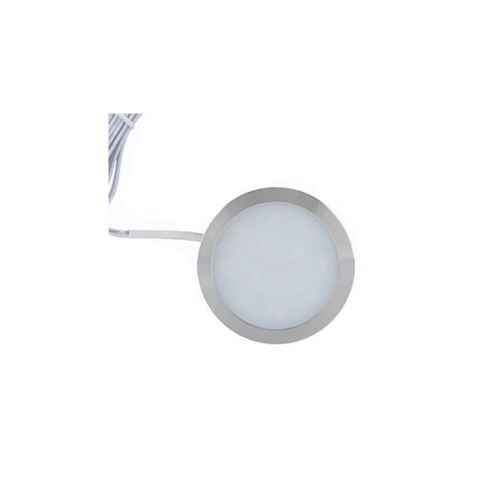 LEDlife Sono60 Møbelspot RA92 - Børstet stål, Ø6 cm, 12V DC, 2.5W LED, 180lm, Erstatter 20W