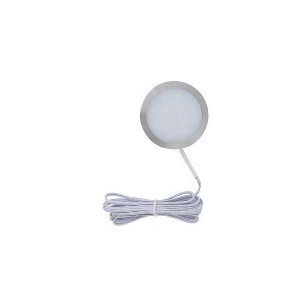 LEDlife Sono60 Møbelspot RA92 - Børstet stål, Ø6 cm, 12V DC, 2.5W LED, 180lm, Erstatter 20W