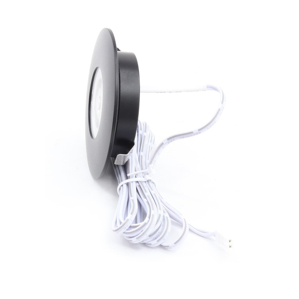 LEDlife Cabi68 møbelspot - Sort 2,5W LED med Ø6,8 cm mål og RA91 - Erstatter 25W - Input 12V - 250lm