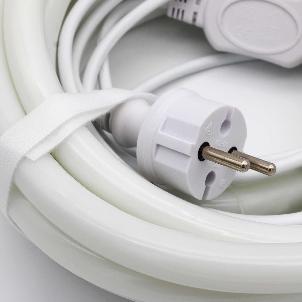 5m Varm Hvid D16 Neon Indretningssæt - 8W/m LED Strip, IP67