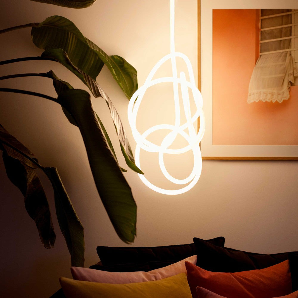10m Neon sæt til Indretning - Varm hvid LED Strip, D16, 8W/m, 230V, 350lm/m, IP67