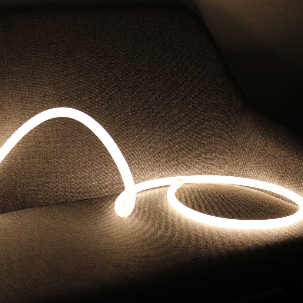 10m Neon sæt til Indretning - Varm hvid LED Strip, D16, 8W/m, 230V, 350lm/m, IP67