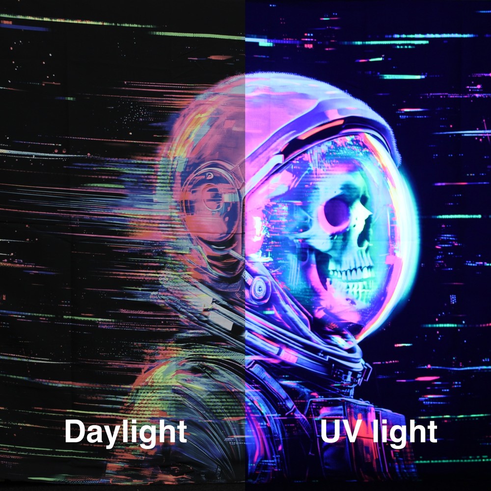 UV 395nm LED projektør - Sort, 10W, IP65, 230V, Velegnet til udendørs brug, Effektiv og pålidelig belysning med høj kvalitet