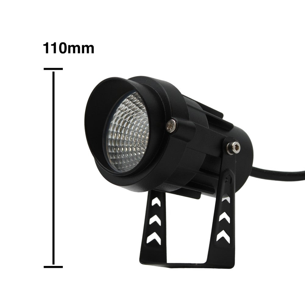 UV 395nm LED projektør - Sort, 10W, IP65, 230V, Velegnet til udendørs brug, Effektiv og pålidelig belysning med høj kvalitet