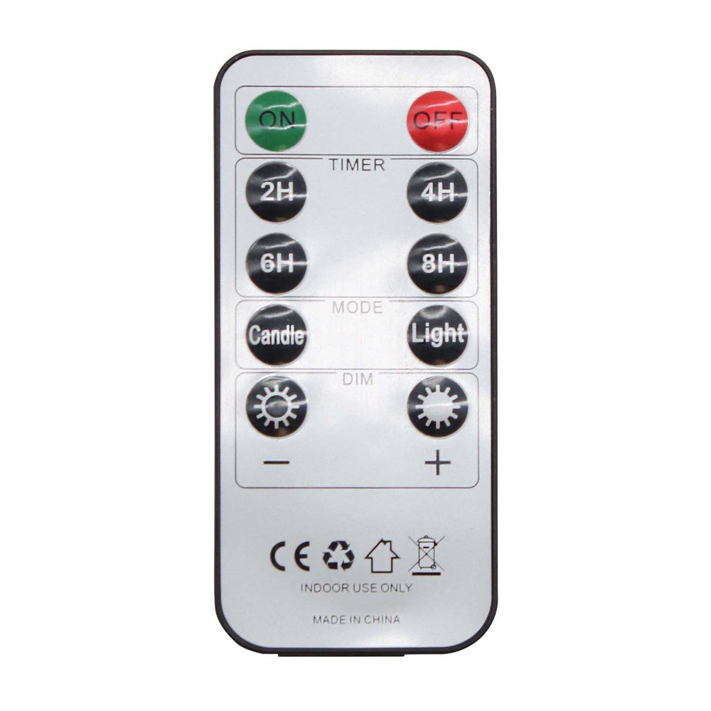 LED Bloklys med flammeeffekt, hvid, 10/12,5/15cm, fjernbetjening, timer, ægte stearin