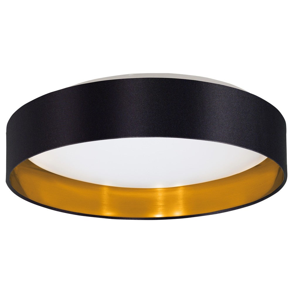 Maserlo 2 loft Ø380 sort/guld Led, 21,6W, 2500LM, 3000K