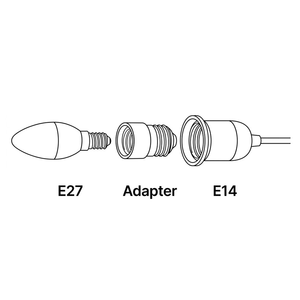 E27 til E14 adapter - 230V
