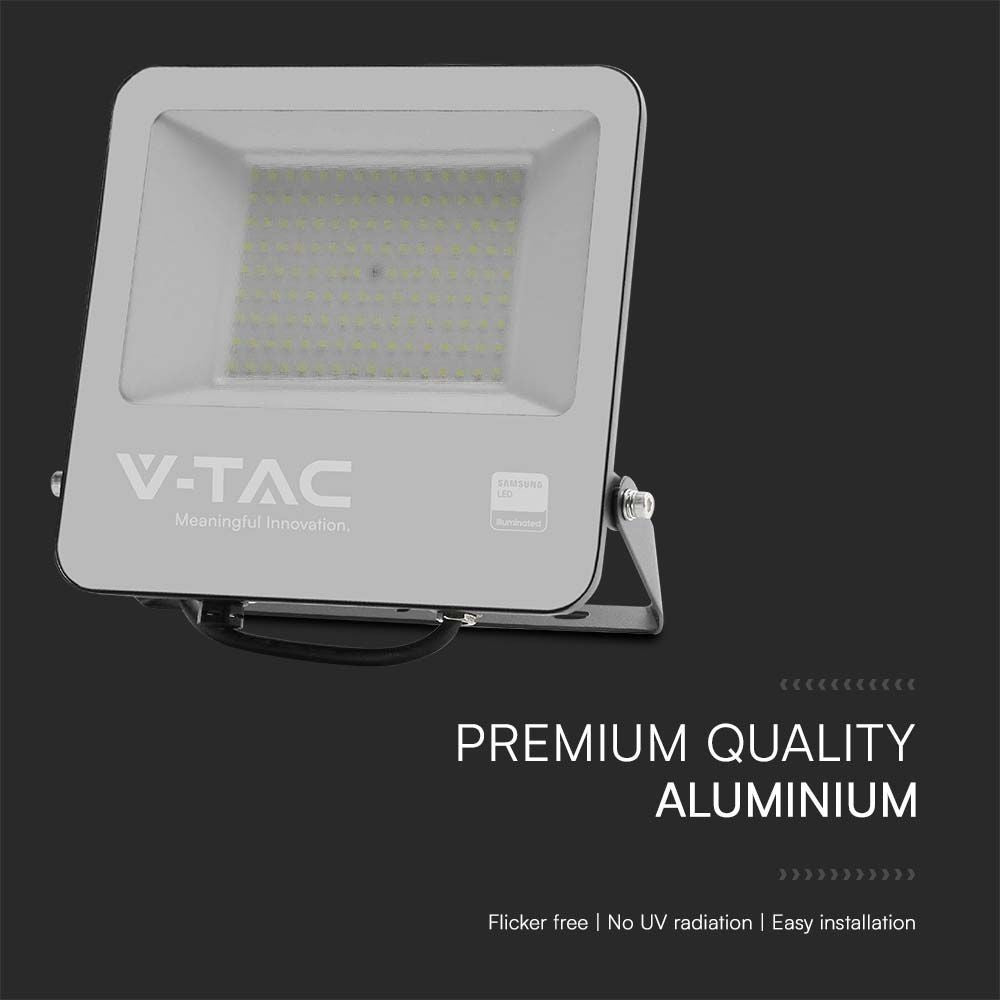 V-Tac 100W LED projektør, Samsung LED chip, 135lm/W, udendørs, IP65, 5 års garanti
