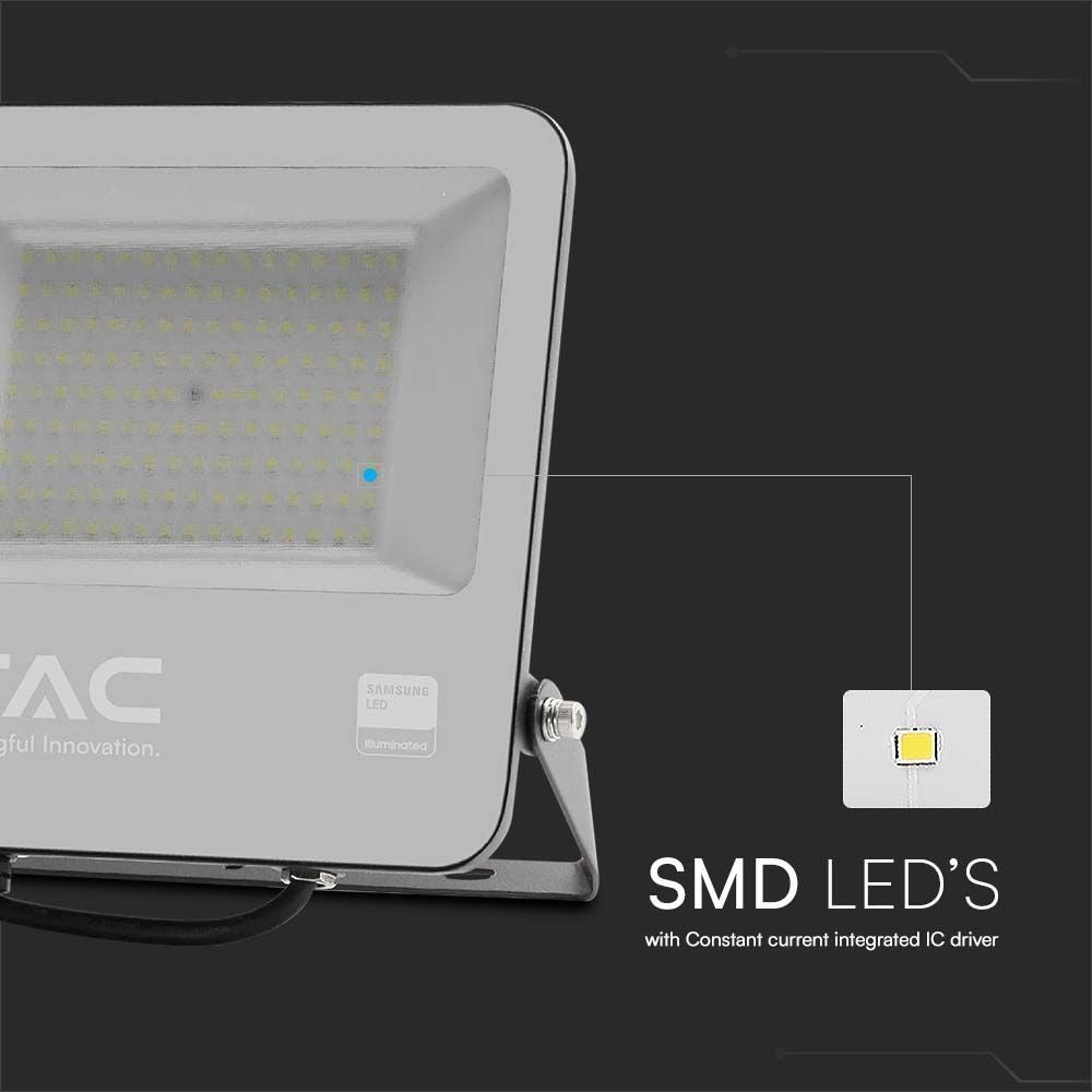 V-Tac 100W LED projektør, Samsung LED chip, 135lm/W, udendørs, IP65, 5 års garanti
