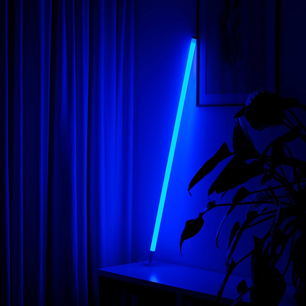 Neon Tube LED 120 cm, Blå - Justerbar lysstyrke, inkl. ledning