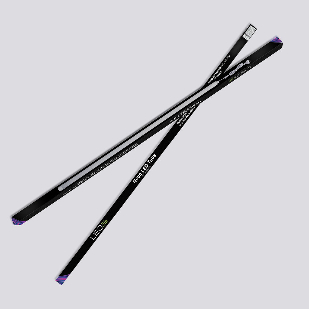 Neon Tube LED 120 cm, Blå - Justerbar lysstyrke, inkl. ledning