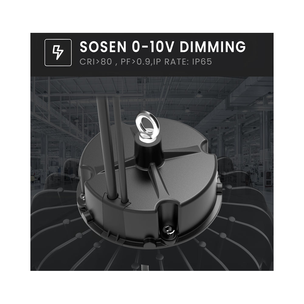 Solara 200W LED højtplaceret armatur - 190lm/w, IP65, Sosen driver, 0-10V dæmpbar, 5 års garanti