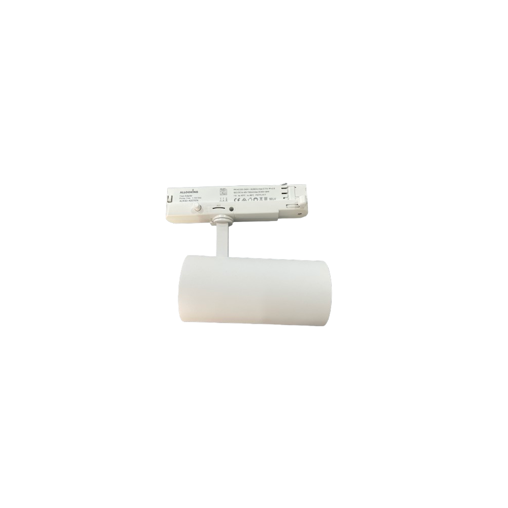 LEDlife hvid skinnespot 30W - Justerbar lysstyrke, RA90, inkl. bikubegitter, 3-faset