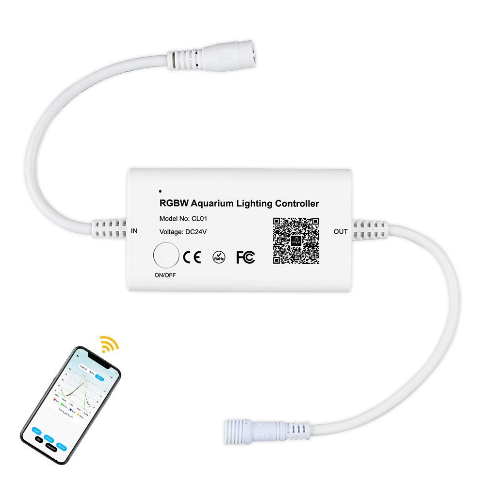 60 cm RGBW Wifi Akvariearmatur - 16W LED, IP67, 800lm