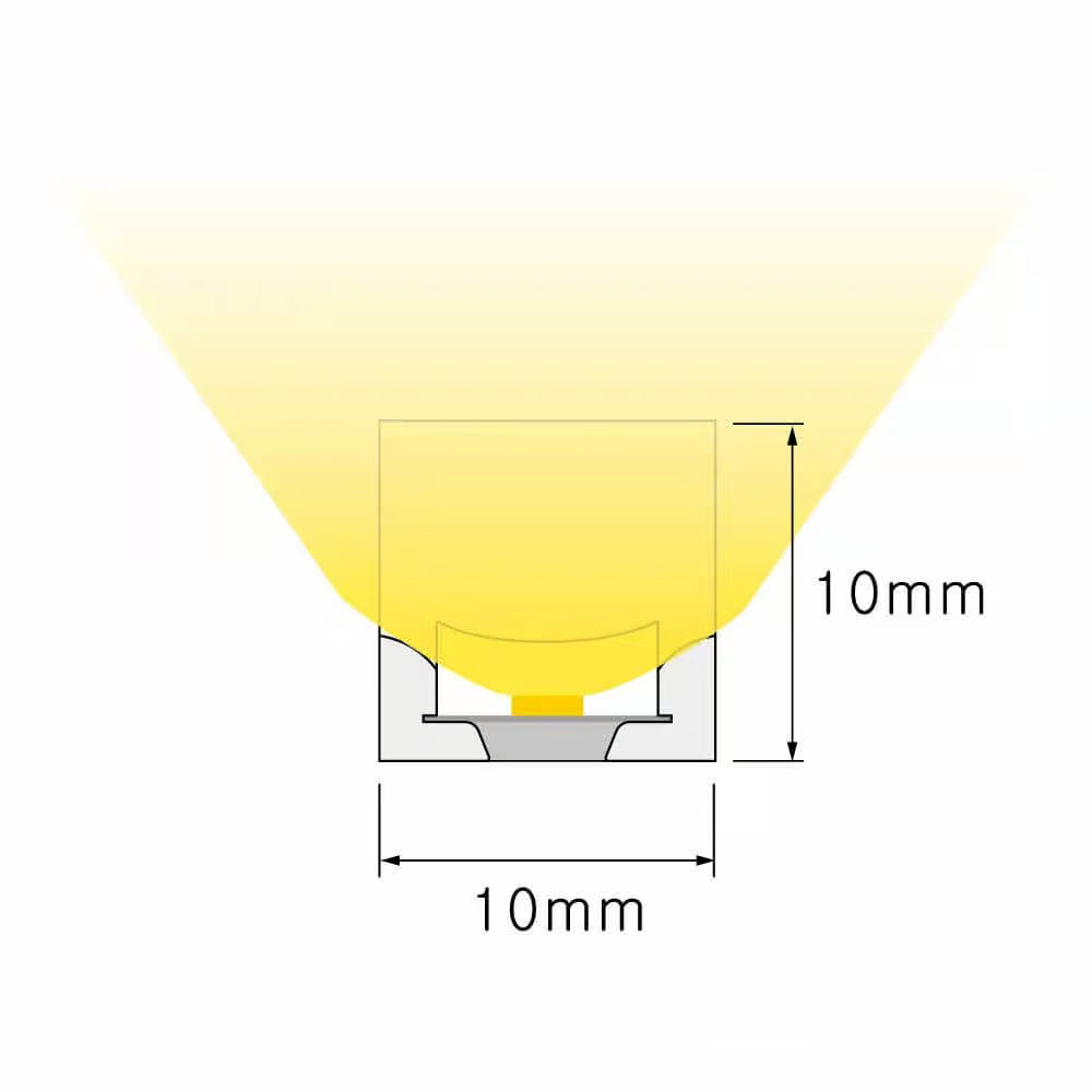 AnyCut Neon Flex Grøn LED strip - 5m, 8W/m, 12V, Ingen klippeafstand