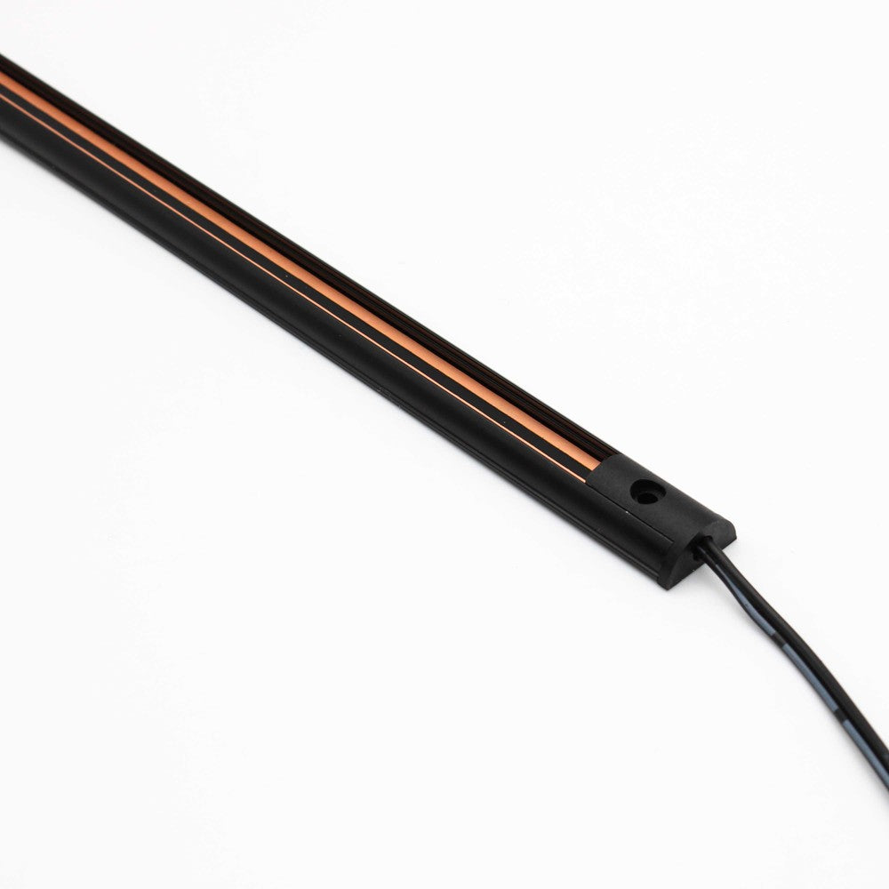 PicoTrack 50 cm skinne - 24V, Magnetisk, Sort, til Glasmontre / Vinduesbelysning
