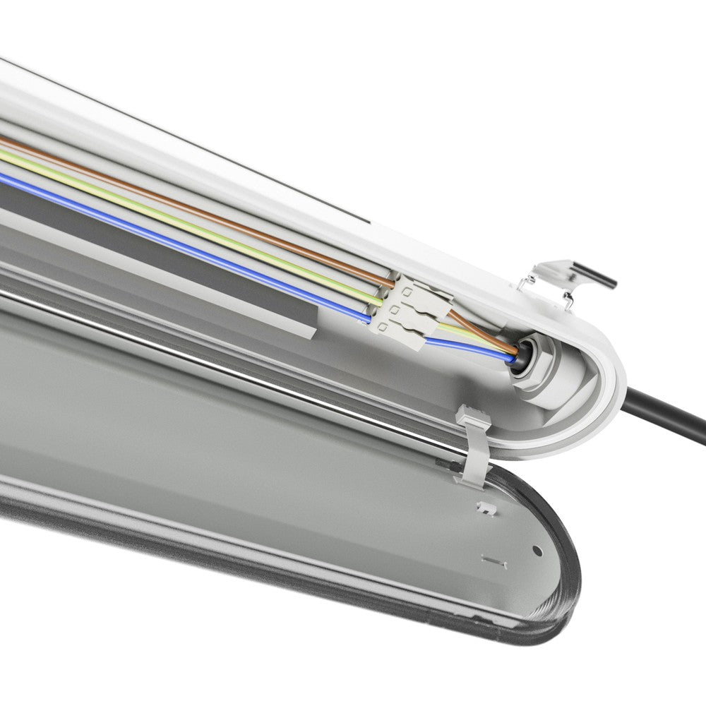 LIMEA Gigant Pro 55W/50W/45W/35W - Vandtæt LED Belysning 1500mm, Neutral Hvid, 230V, 120°, IP66, IK10, 1490x72x70mm