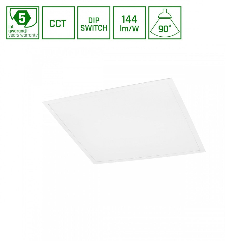 Algine Panel lysarmatur 45W hvid 230V 120° IP20 UGR19 620x620x34mm RA80 5400lm - 5 års garanti