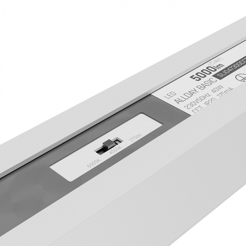 Allday Basic 40W LED Panel - Hvid, 230V, IP20, 1203x42x37mm, 4000lm, RA80, 5 års garanti