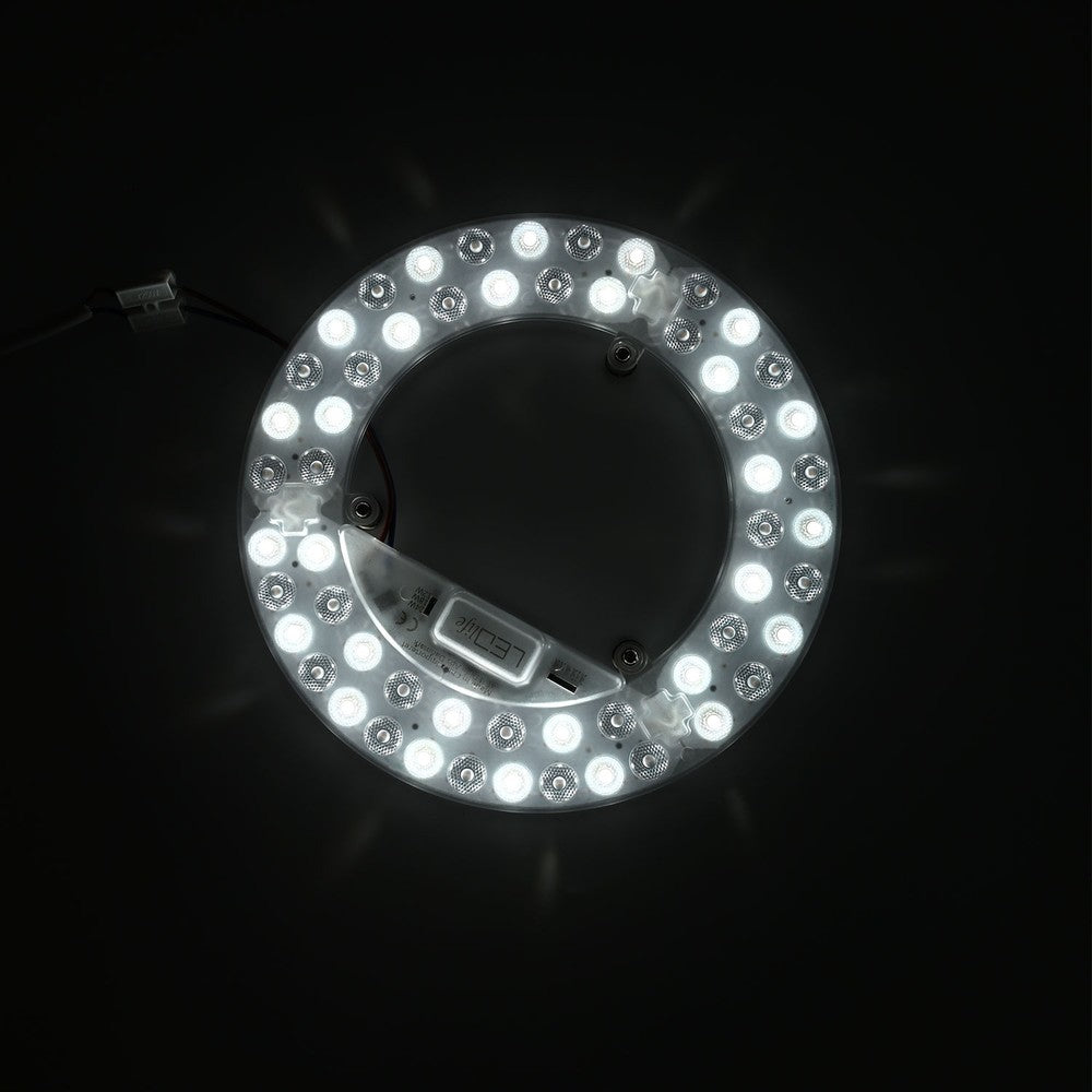 24W LED indsats med linser, flicker free - Ø21,5 cm, CCT 5i1, erstat G24, cirkelrør og kompaktrør - 2600lm, RA86, 230V entrébelysning