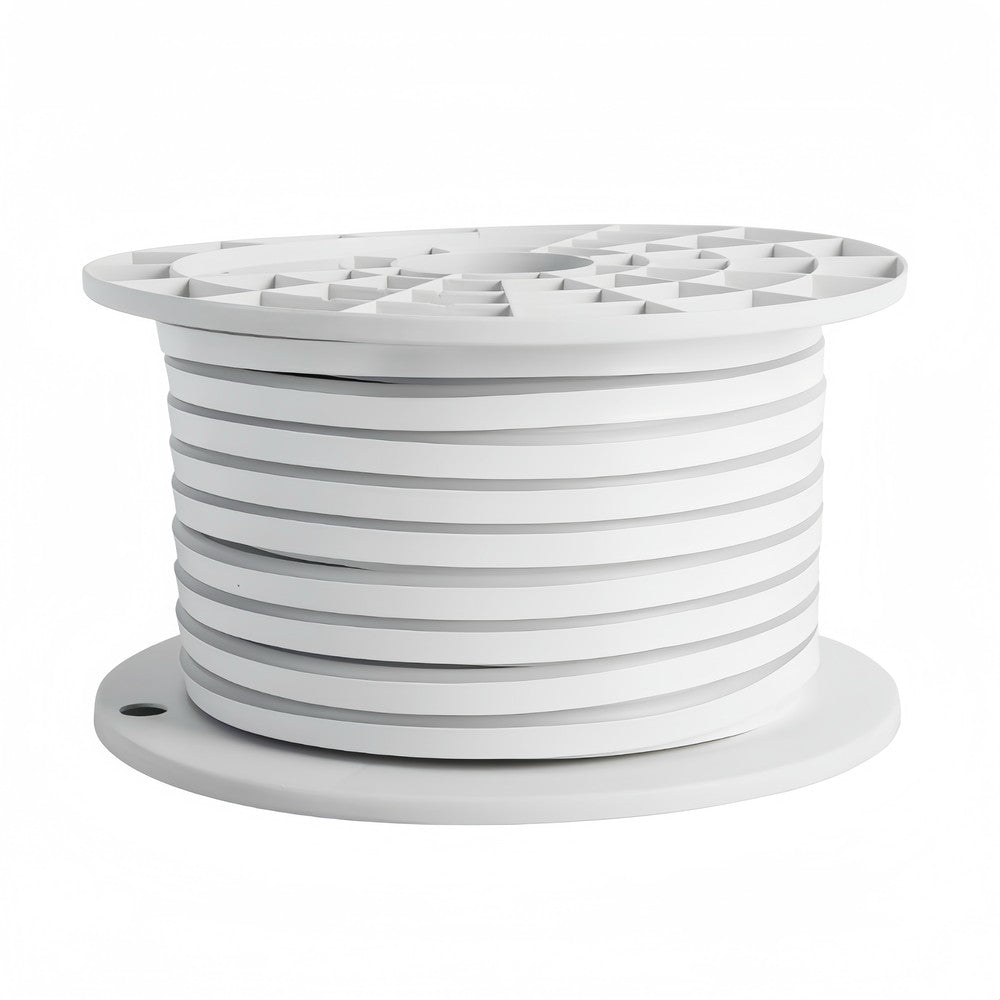 Kold hvid 8x16 CLIP-ON Neon Flex LED Strip - 9W pr. meter, IP67, 230V