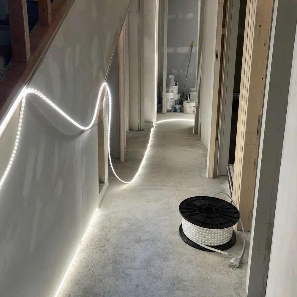 50m LED strip arbejdslys IP67, 60 LED/m, 5W/m, 500 lm/m, 125W, 230V, RA80, 12500lm