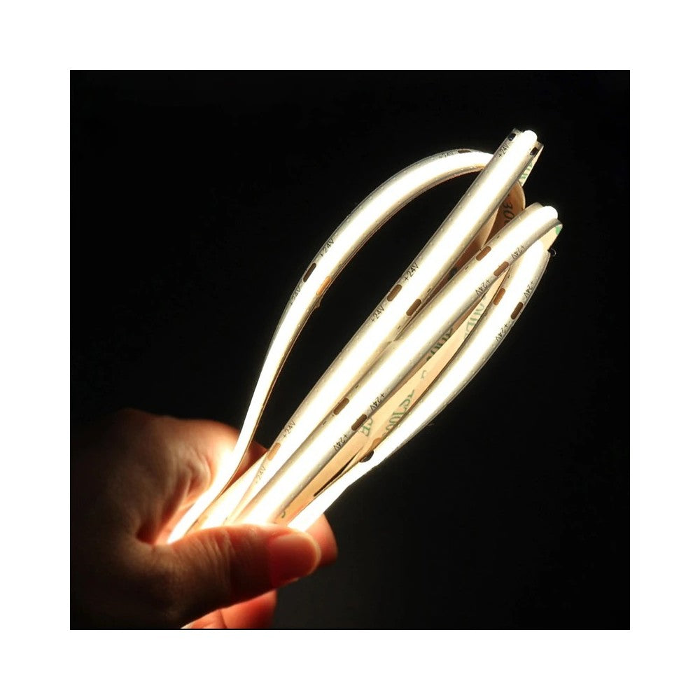 12W/m COB-LED strip - 10m, IP20, 480 LED pr. meter, 24V, COB LED, RA95