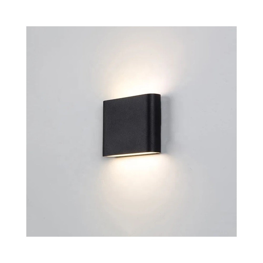 LEDlife DuoLume 8W Væglampe Sort Inkl. Lyskilde IP65 Inde/Ude 230V 650lm RA 80