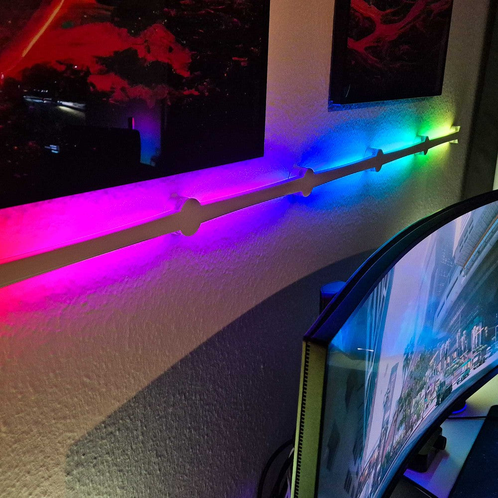 RGBIC væg LED sæt med 6 lysskinner, Bluetooth app og USB-tilslutning - effekt 5,5W, input 5V