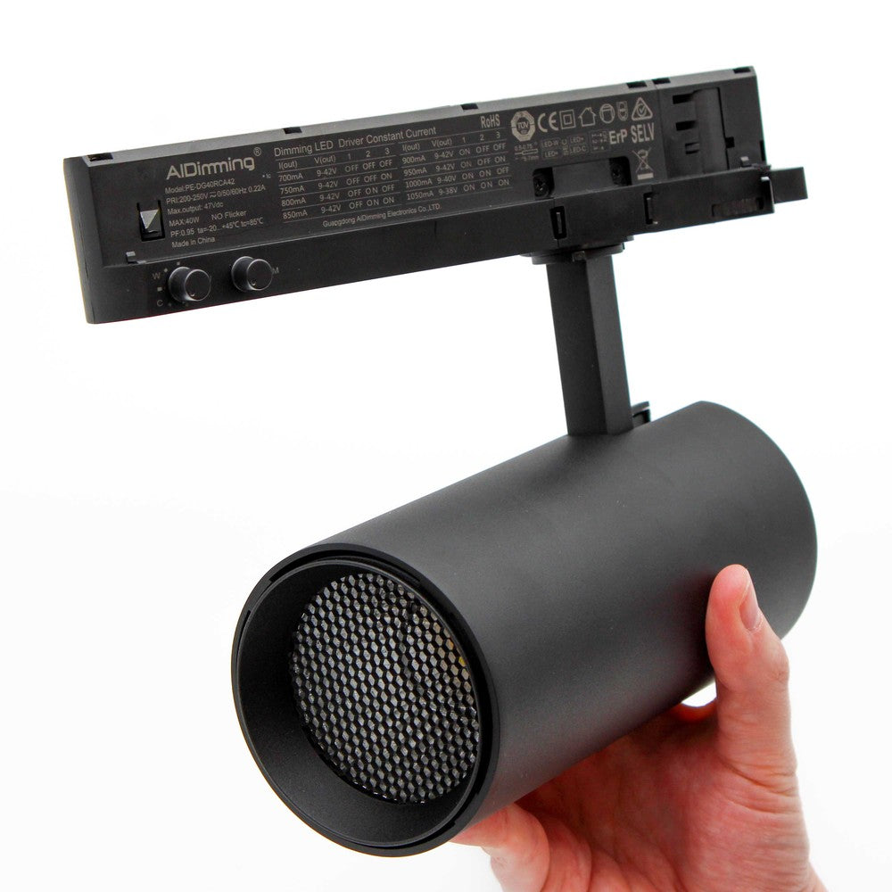 LEDlife PRO-CCT dæmpbar skinnespot 30W - Justerbar CCT + lysstyrke, Sort, 120lm/w, RA92, 3900lm, Flicker free