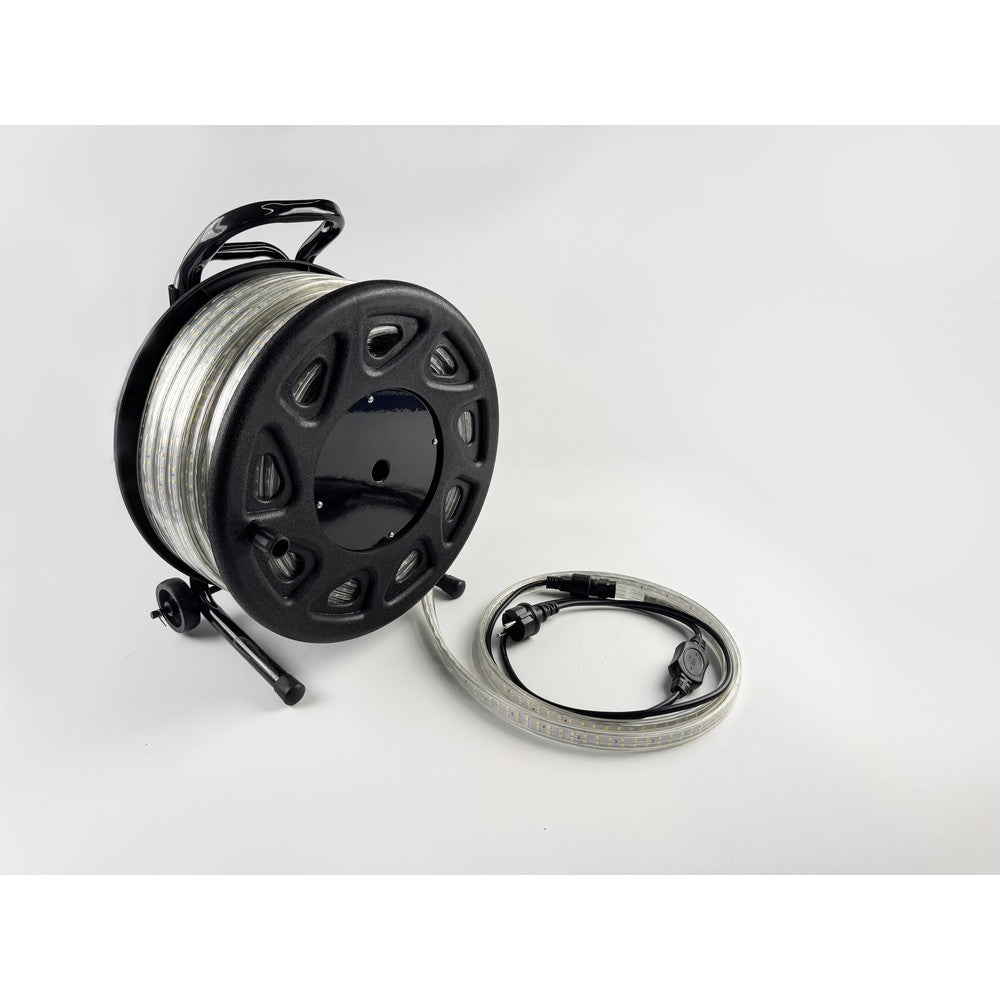 25m 360° arbejdslys LED strip på tromle - 230V, IP67, 360 LED/m, 12W/m, 1500 lm/m - 300W, 37500lm