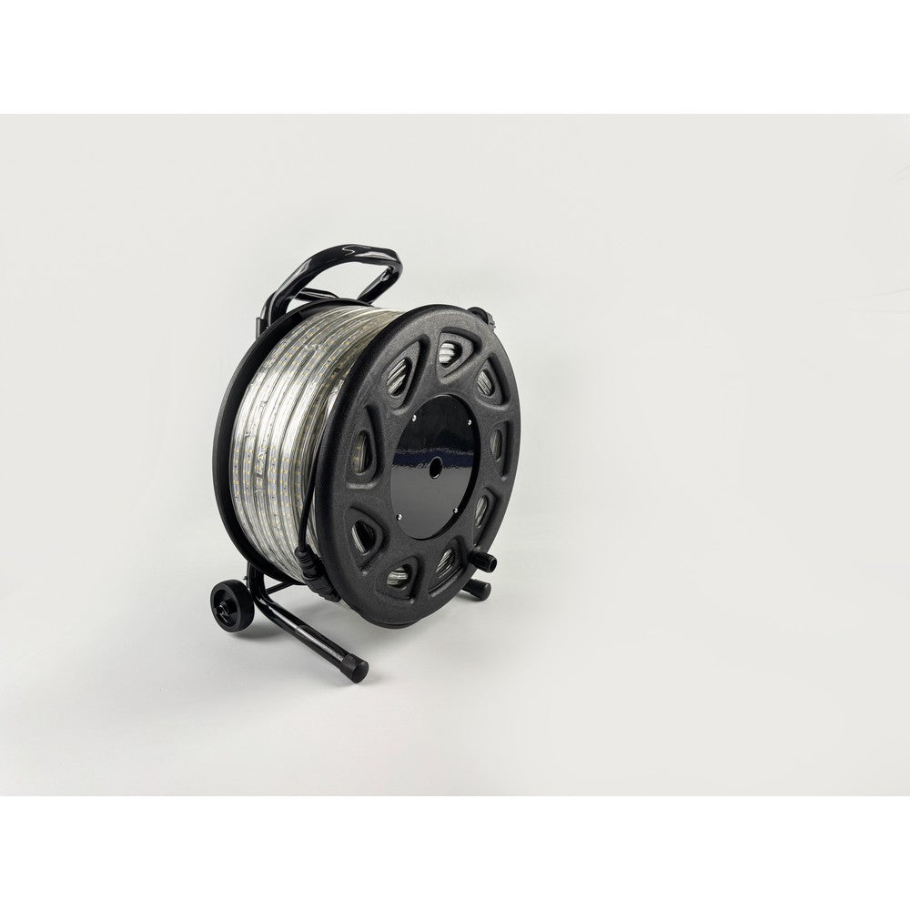 50m 360° LED strip arbejdslys på tromle - 230V, IP67, 360 LED/m, 12W/m, 1500 lm/m, 600W, 75000lm